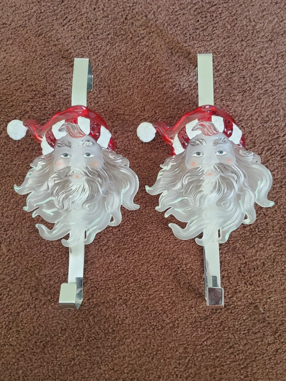 Santa Christmas  Holiday Over The Door Wreath Holders